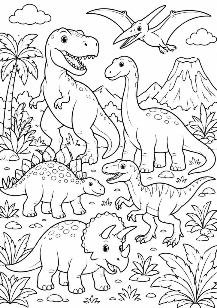 Dinosaurs Coloring Pages cover