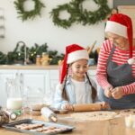 family baking kitchen